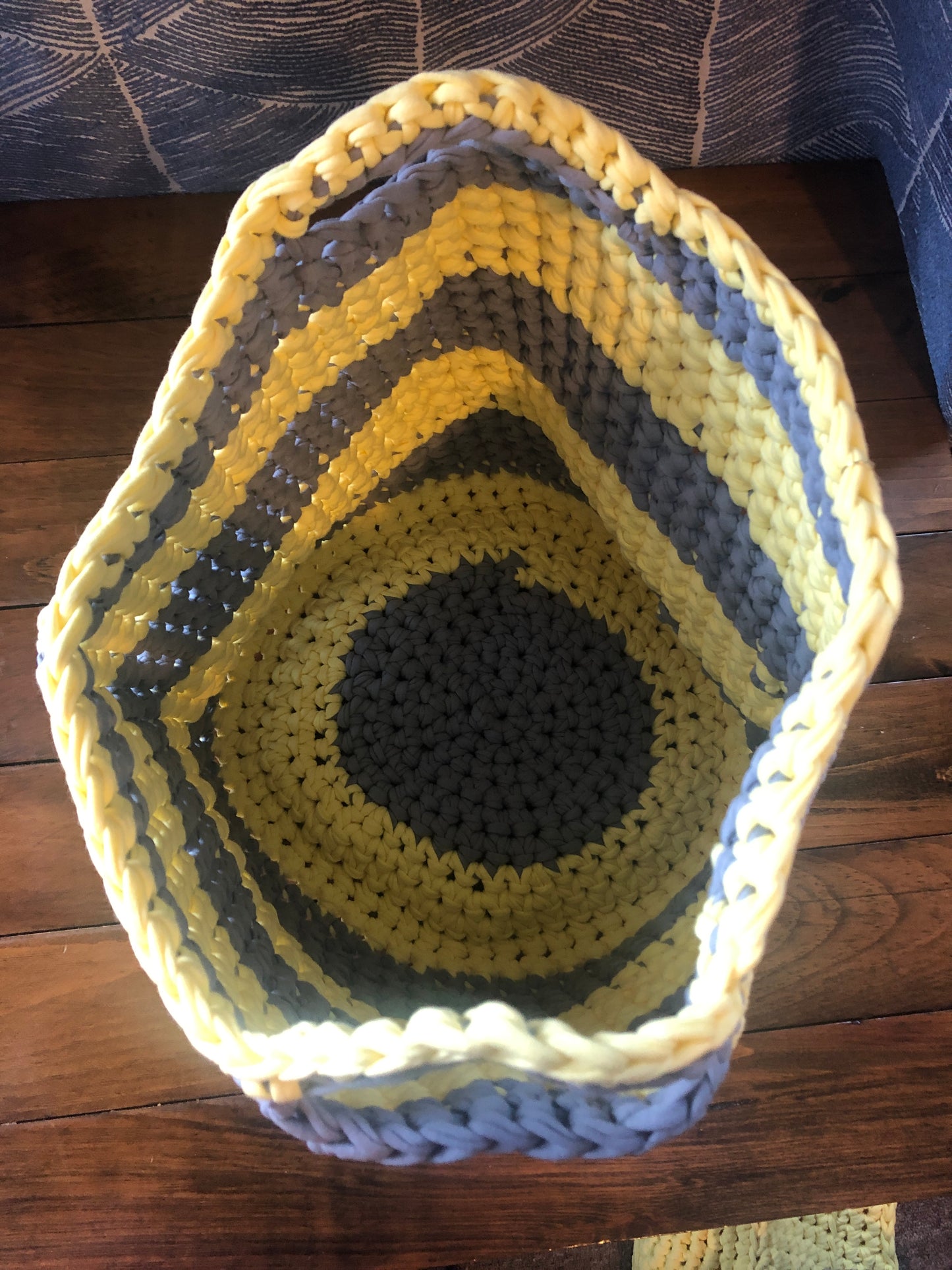Yellow and Grey Beach Bag