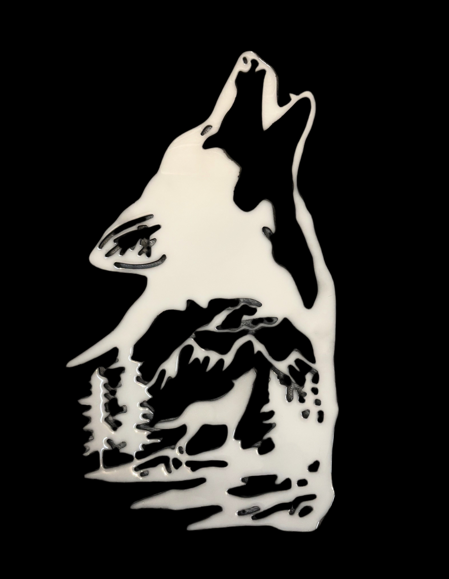 Resin Wolf Wall Hanger