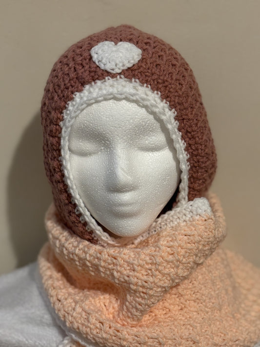 Valentine’s Day Hooded Scarf