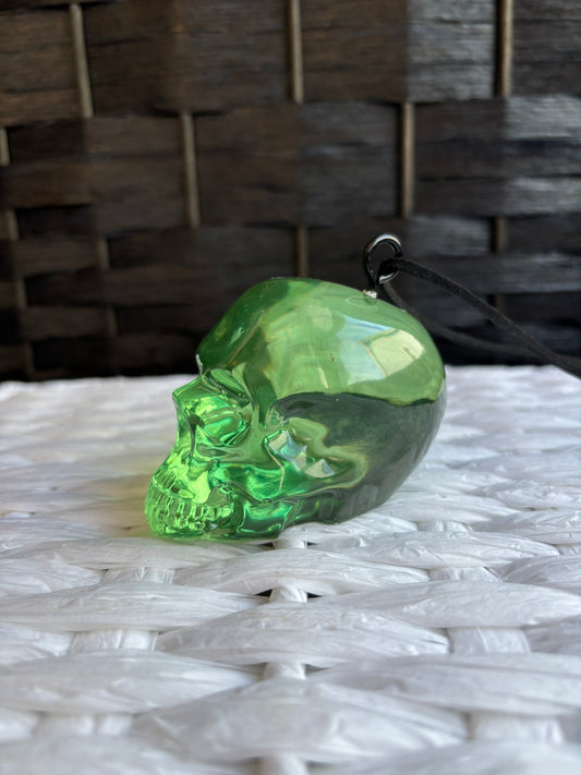 Green Resin Skull