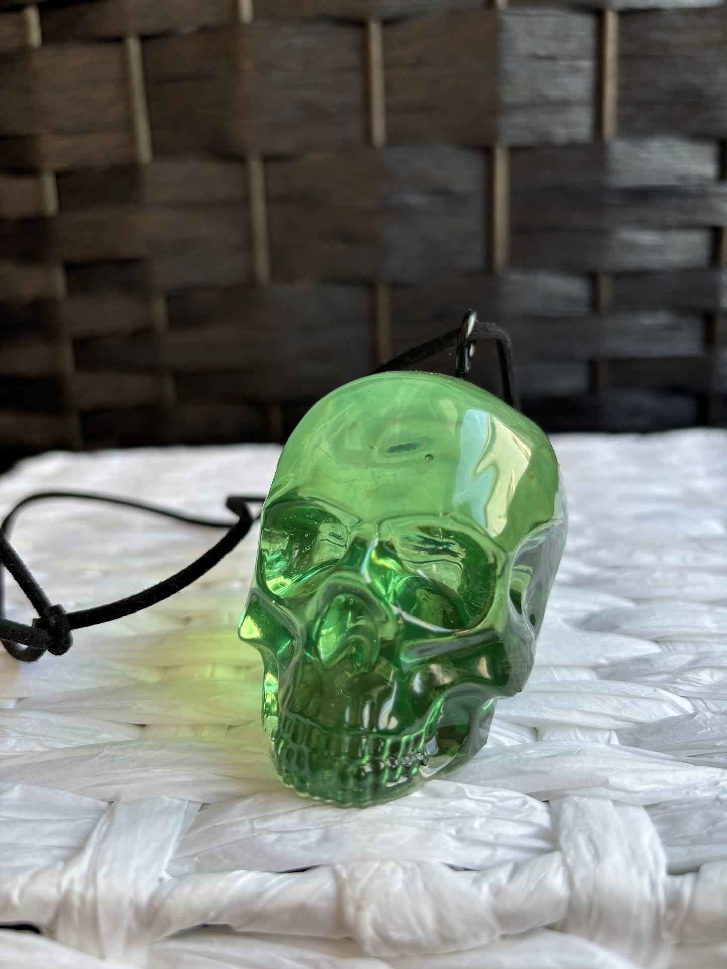 Green Resin Skull