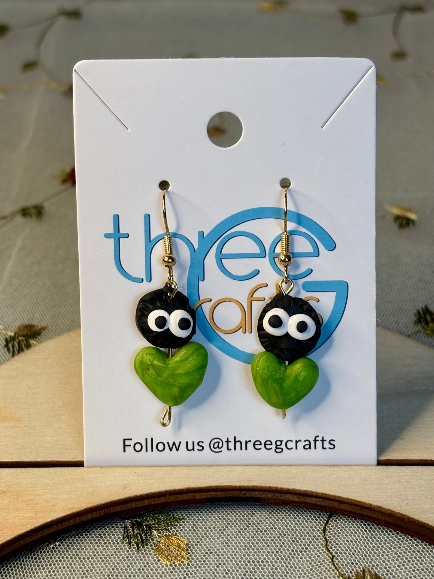Soot Sprite Clay Earrings