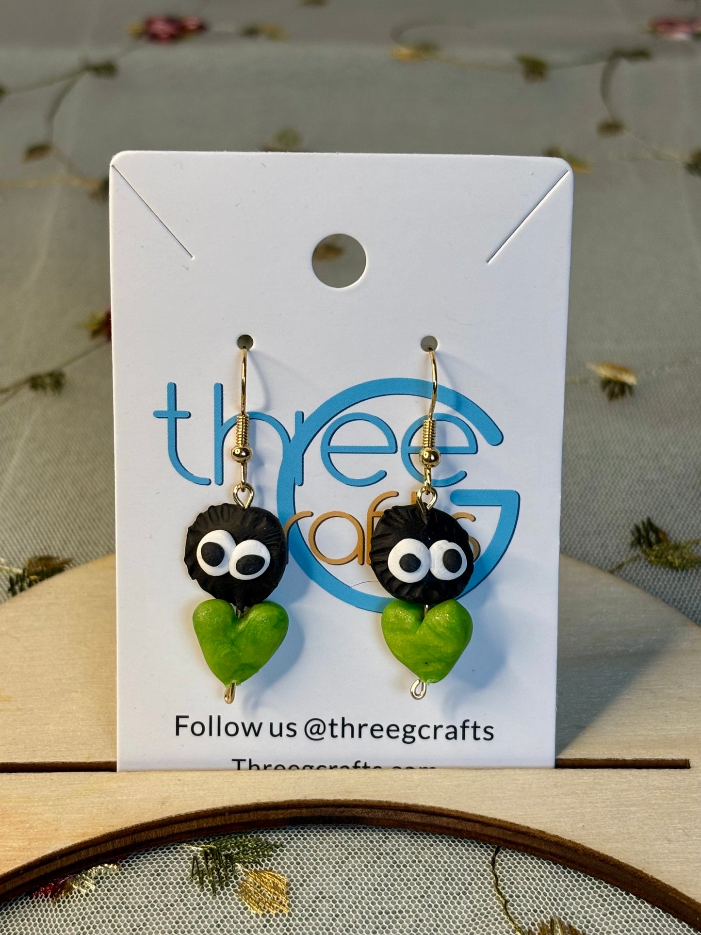 Soot Sprite Clay Earrings