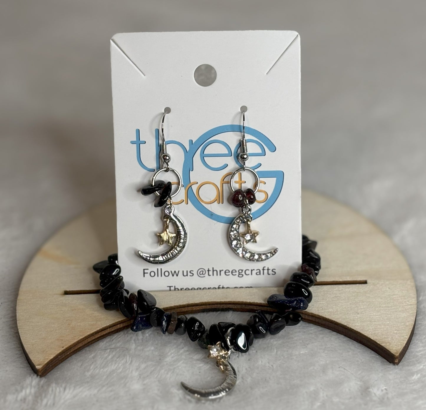 Gem Earring and Bracelet/ Necklace Set