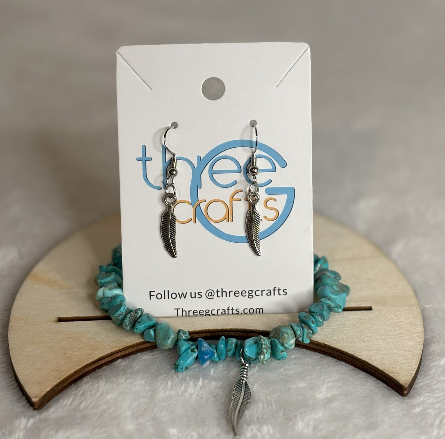Gem Earring and Bracelet/ Necklace Set