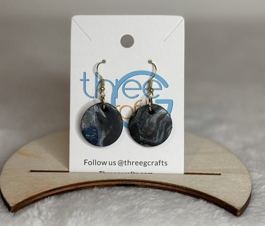 Medium Night Sky Clay Earrings