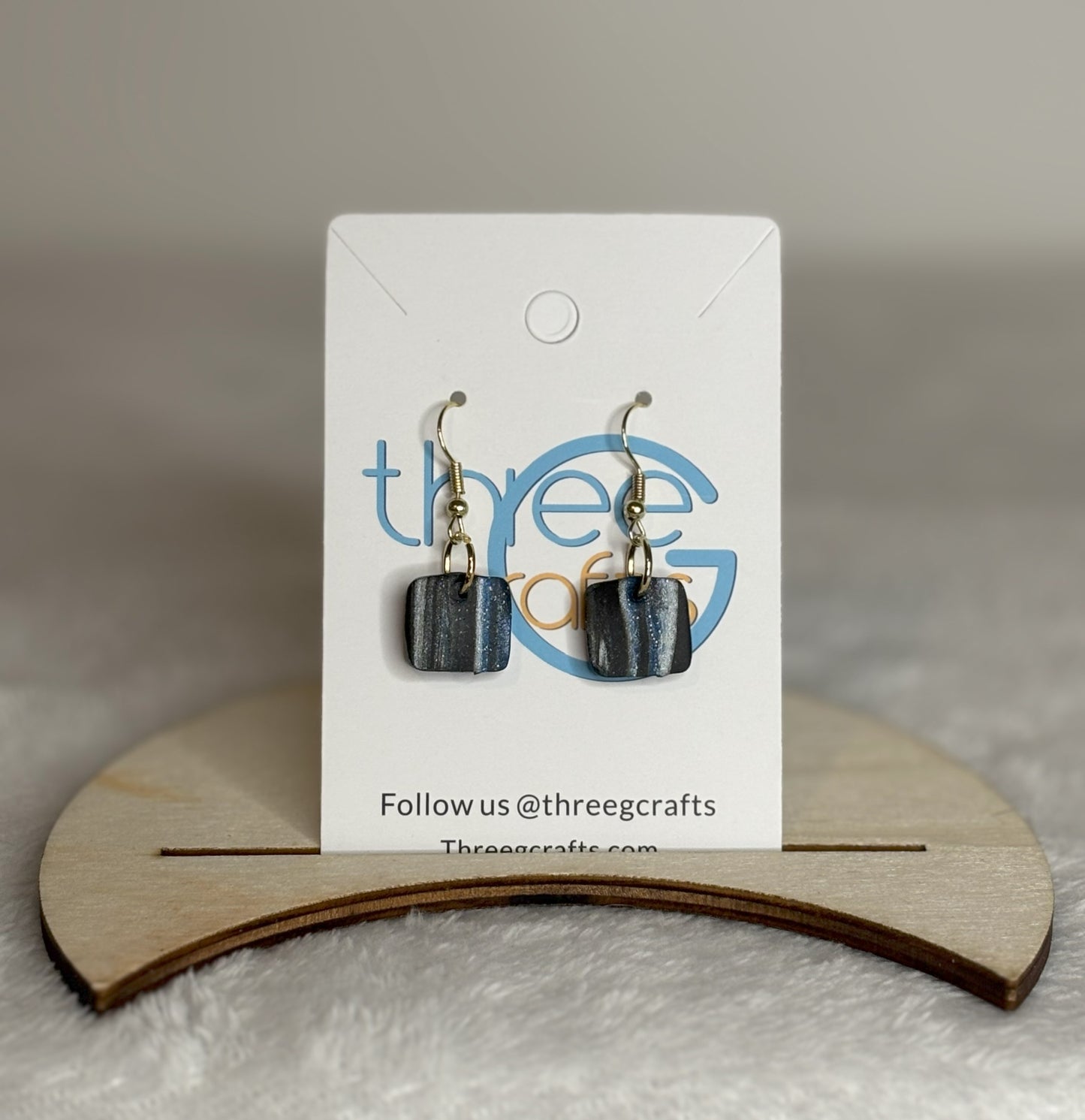 Small Night Sky Clay Earrings