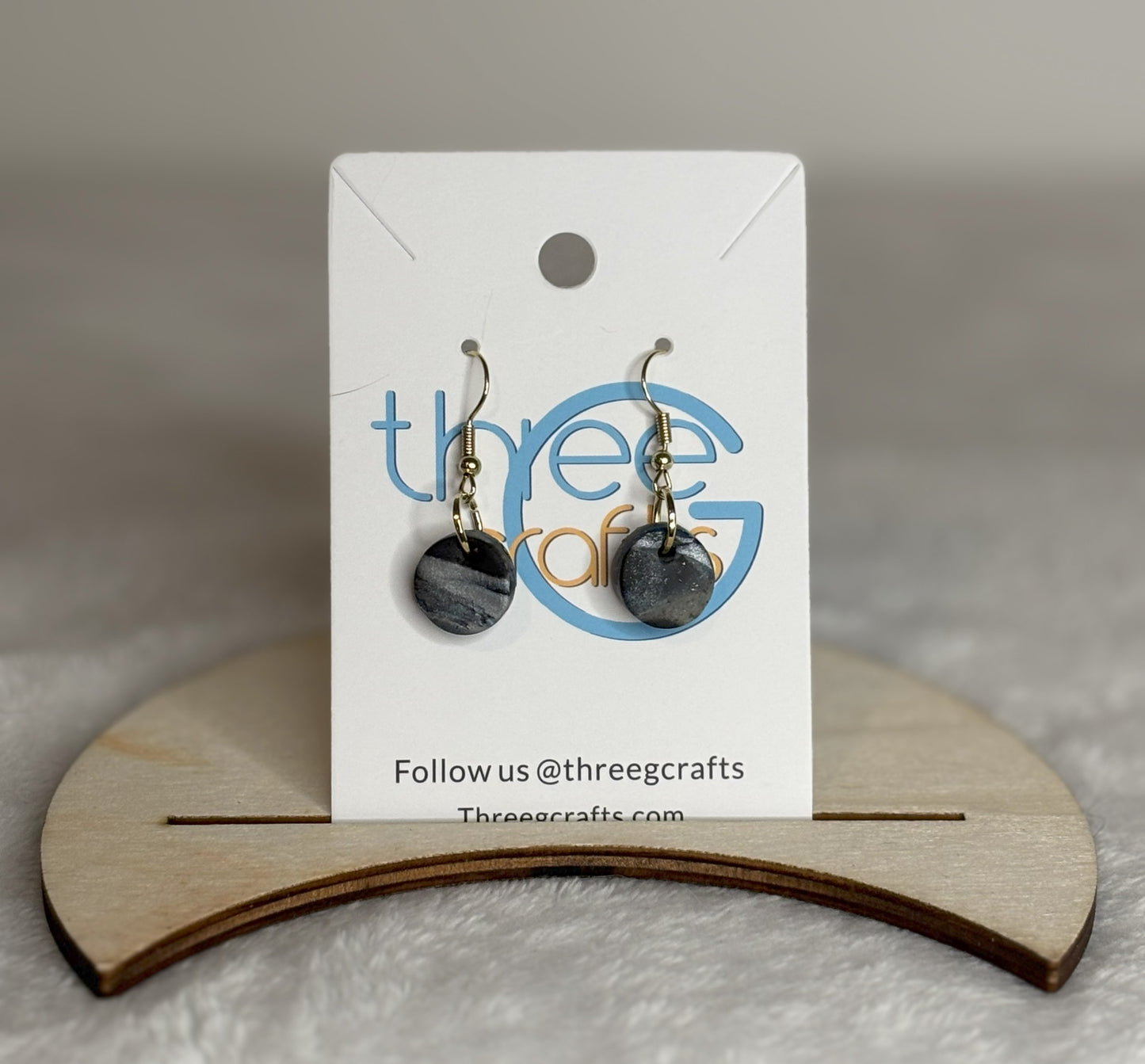 Small Night Sky Clay Earrings