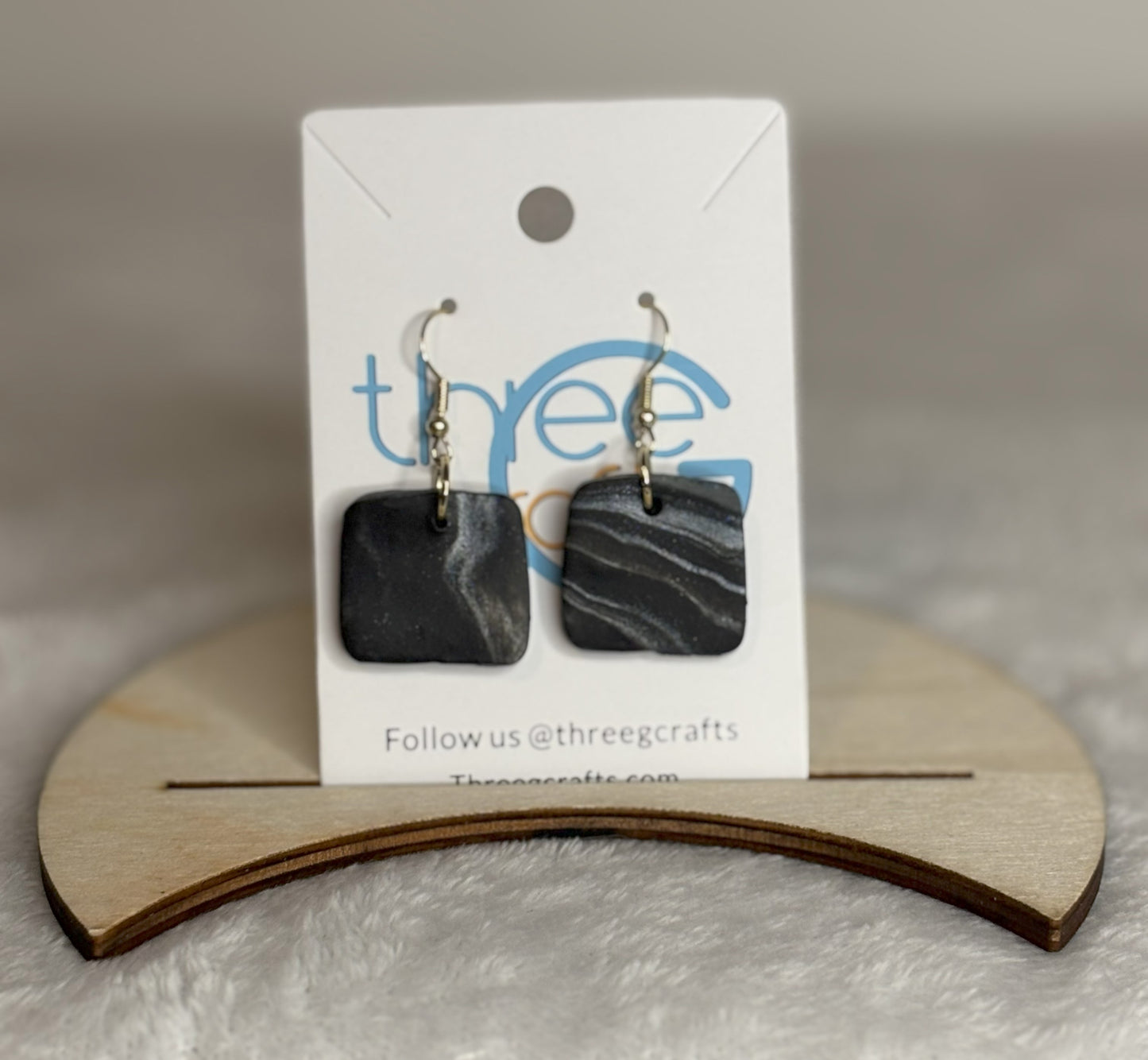Medium Night Sky Clay Earrings