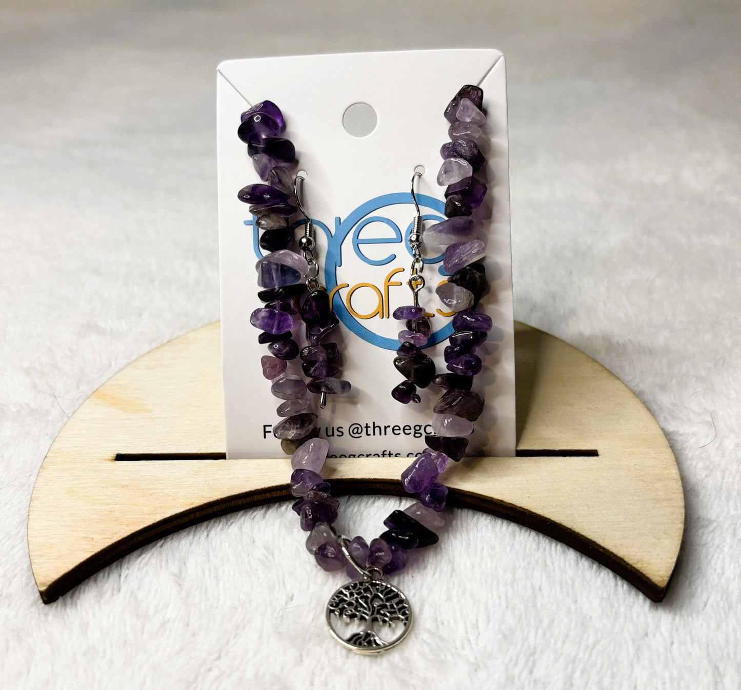 Gem Earring and Bracelet/ Necklace Set