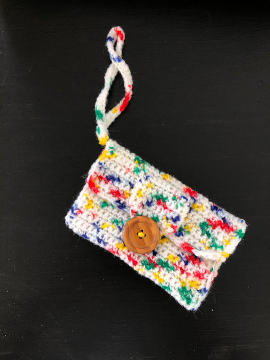 Multi-Colored Crocheted Wristlet