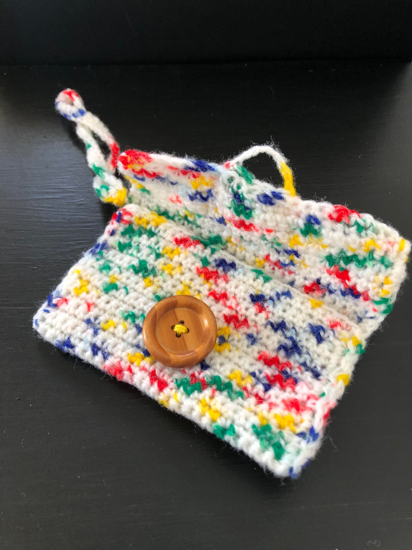 Multi-Colored Crocheted Wristlet