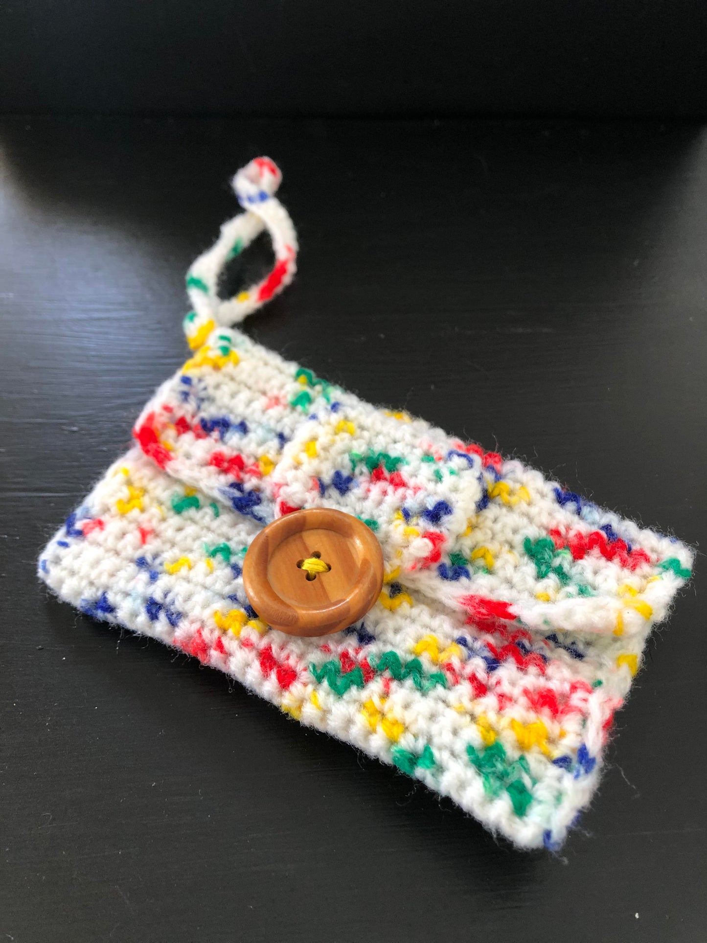 Multi-Colored Crocheted Wristlet